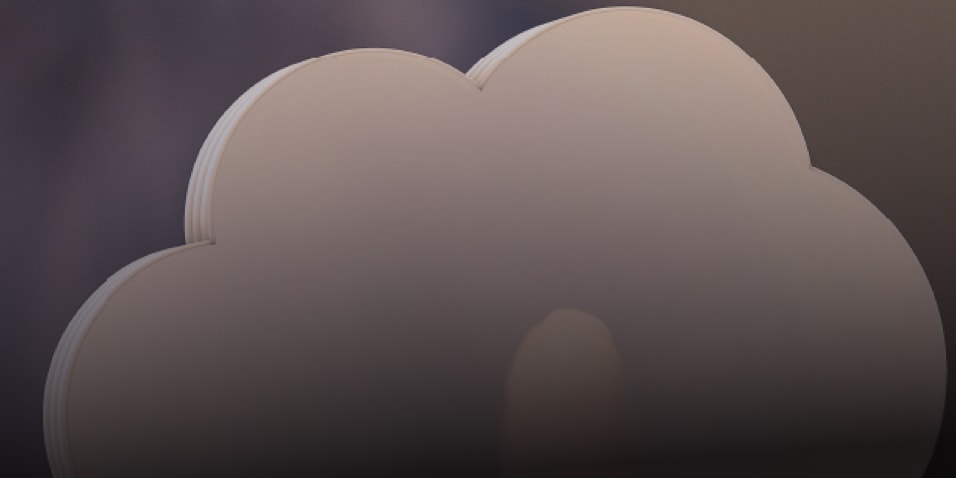 closeup of cloud hosting